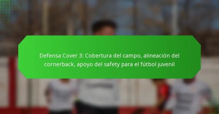 Defensa Cover 3: Cobertura del campo, alineación del cornerback, apoyo del safety para el fútbol juvenil