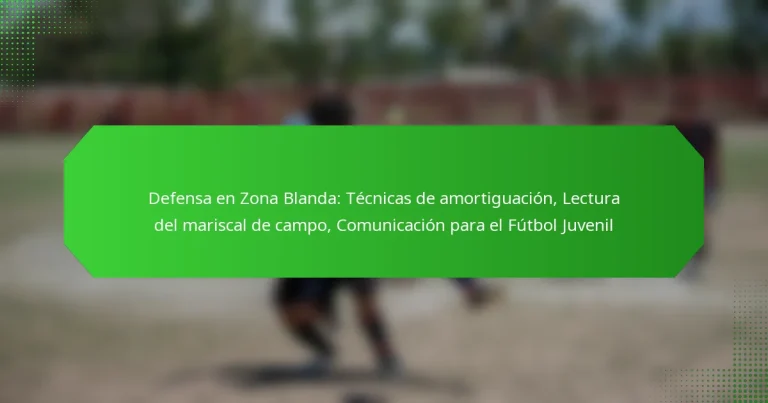 Defensa en Zona Blanda: Técnicas de amortiguación, Lectura del mariscal de campo, Comunicación para el Fútbol Juvenil